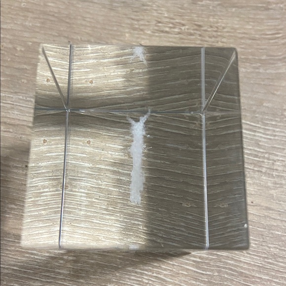 Vintage Crystal Glass Paperweight with Laser Etched Dragon Figures - Picture 4 of 4